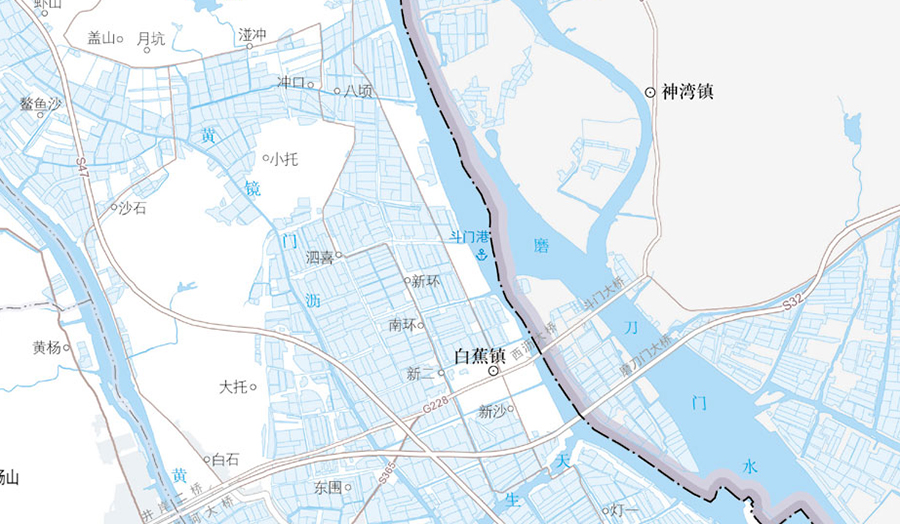 广东珠海斗门区一个镇,和中山市隔江相望,是全国千强镇