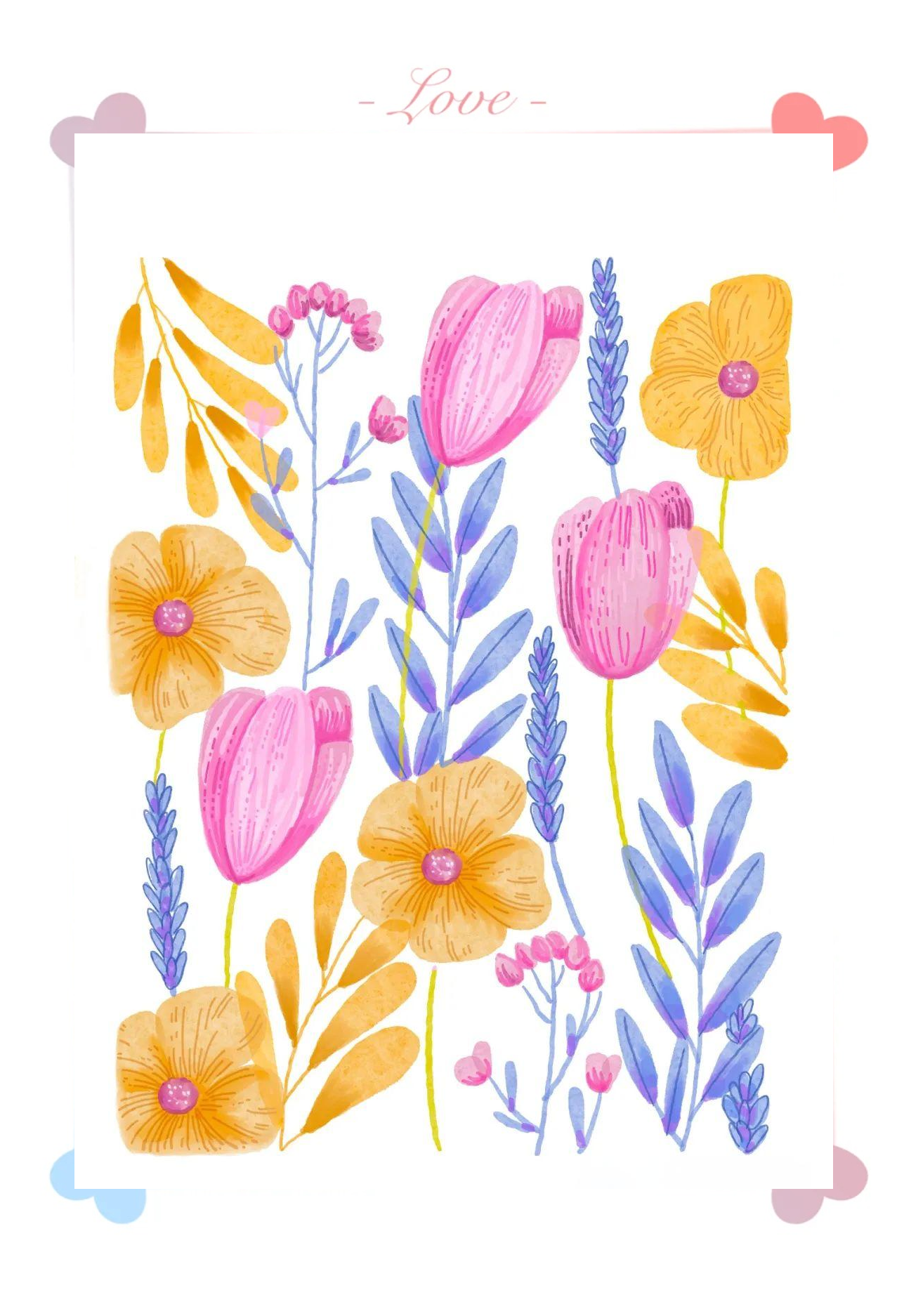 轻松掌握的水彩装饰画技巧,绘制郁金香