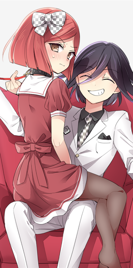 《弹丸论破》王马小吉x梦野秘密子,动漫全面屏cp壁纸分享