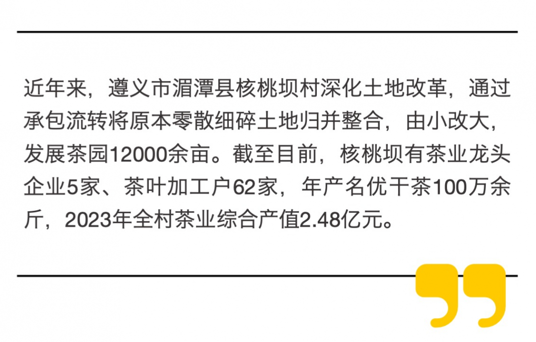 土地小改大 寸土生寸金——遵义市湄潭县核桃坝村深化土地改革观察