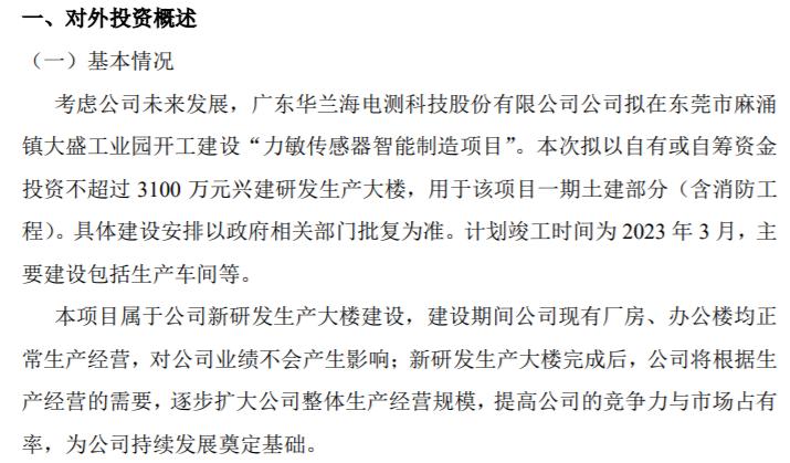 华兰海拟投资不超过3100万兴建研发生产大楼