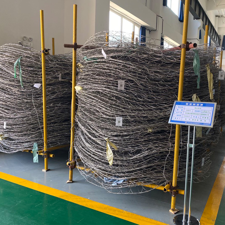 应急防汛物资合金钢丝网兜 水利防洪专用抛石钢丝网石兜