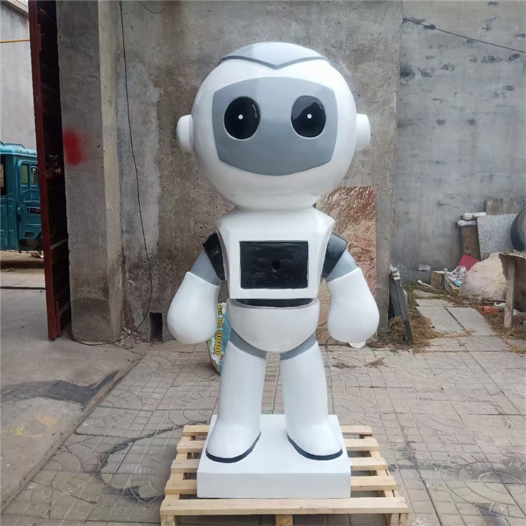 玻璃钢机器人雕塑,卡通机器人雕塑大全