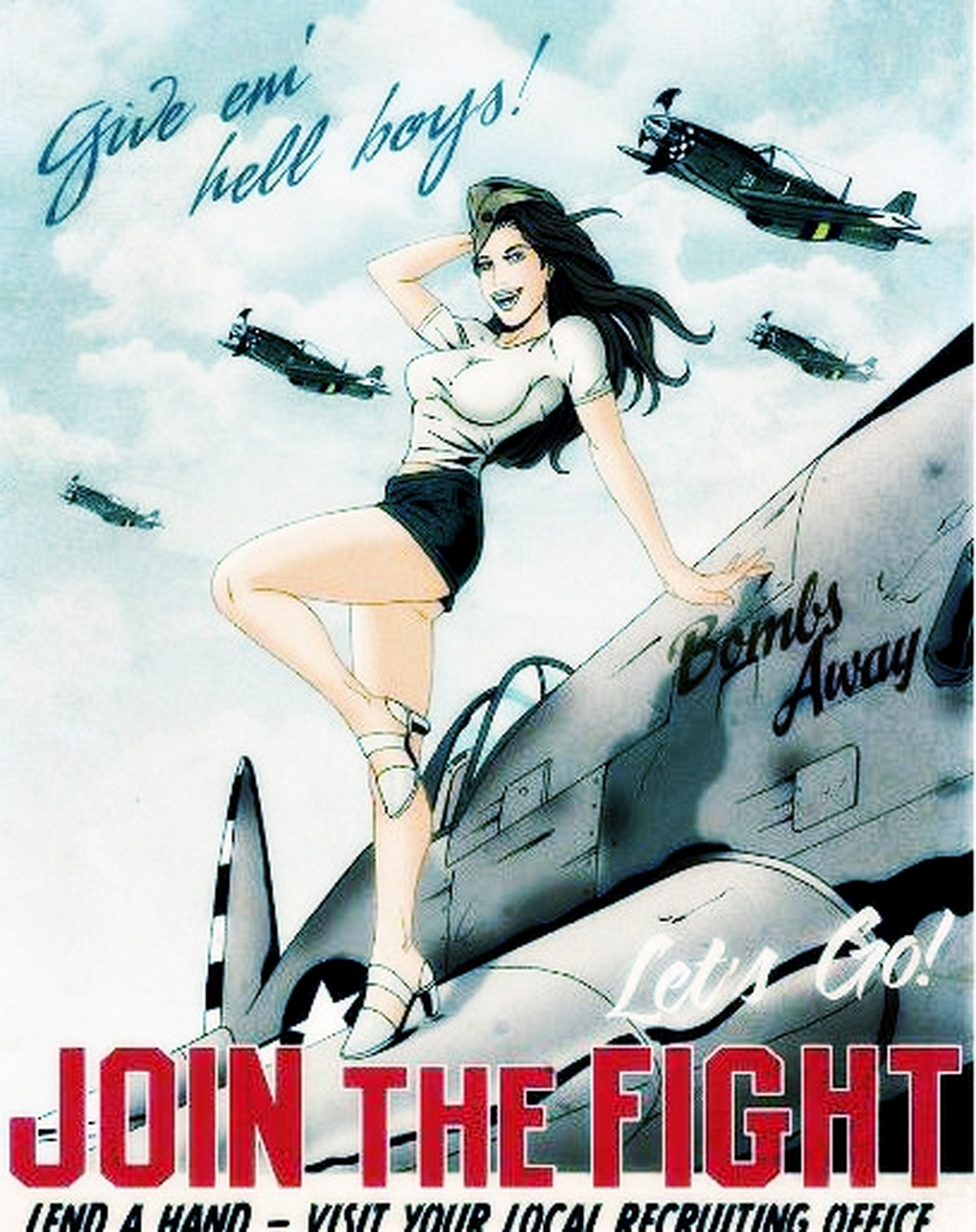 二战美女宣传画图片