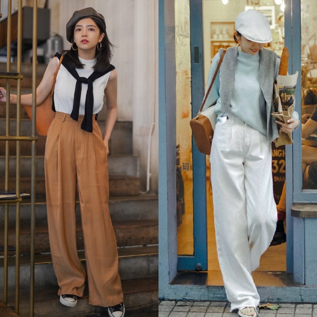穿阔腿裤,还是得学三木!她的这几招穿搭干货,怎么穿都不过时