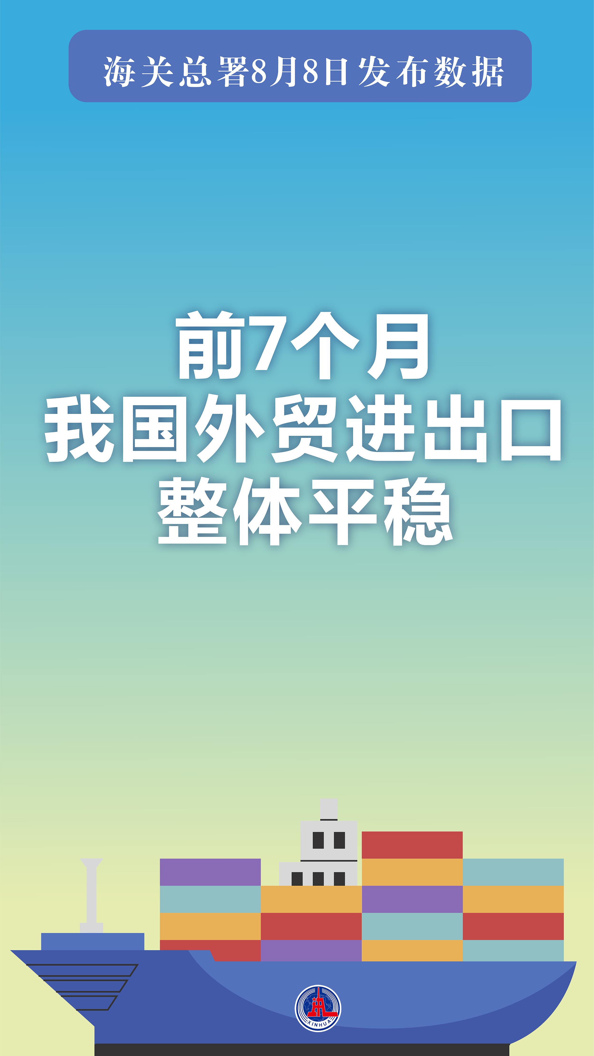 前7个月我国外贸进出口整体平稳