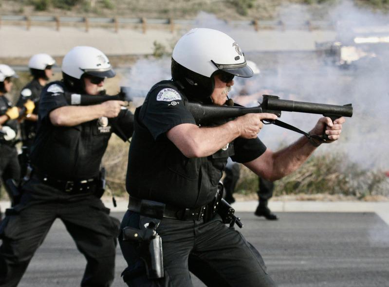 lapd警察镇暴演习严打犯罪.