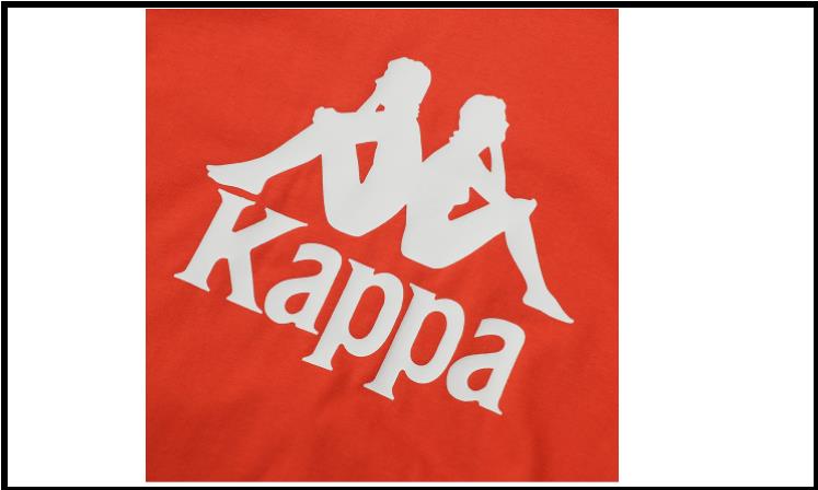 两个人背靠背是卡帕/kappa的牌子.