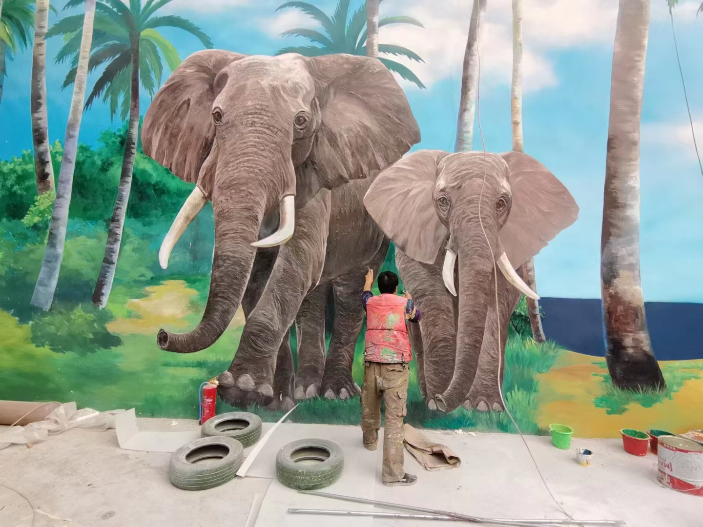 专业盐城墙体彩绘墙绘涂鸦手绘墙画壁画