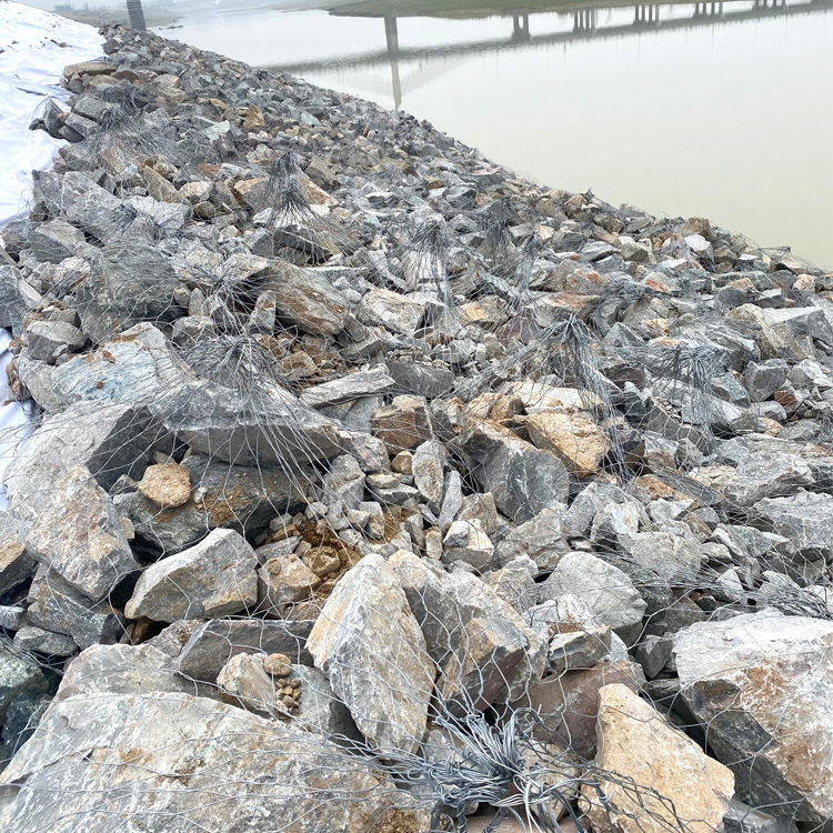 「富海厂家」河道治理防汛吊装合金钢丝网兜