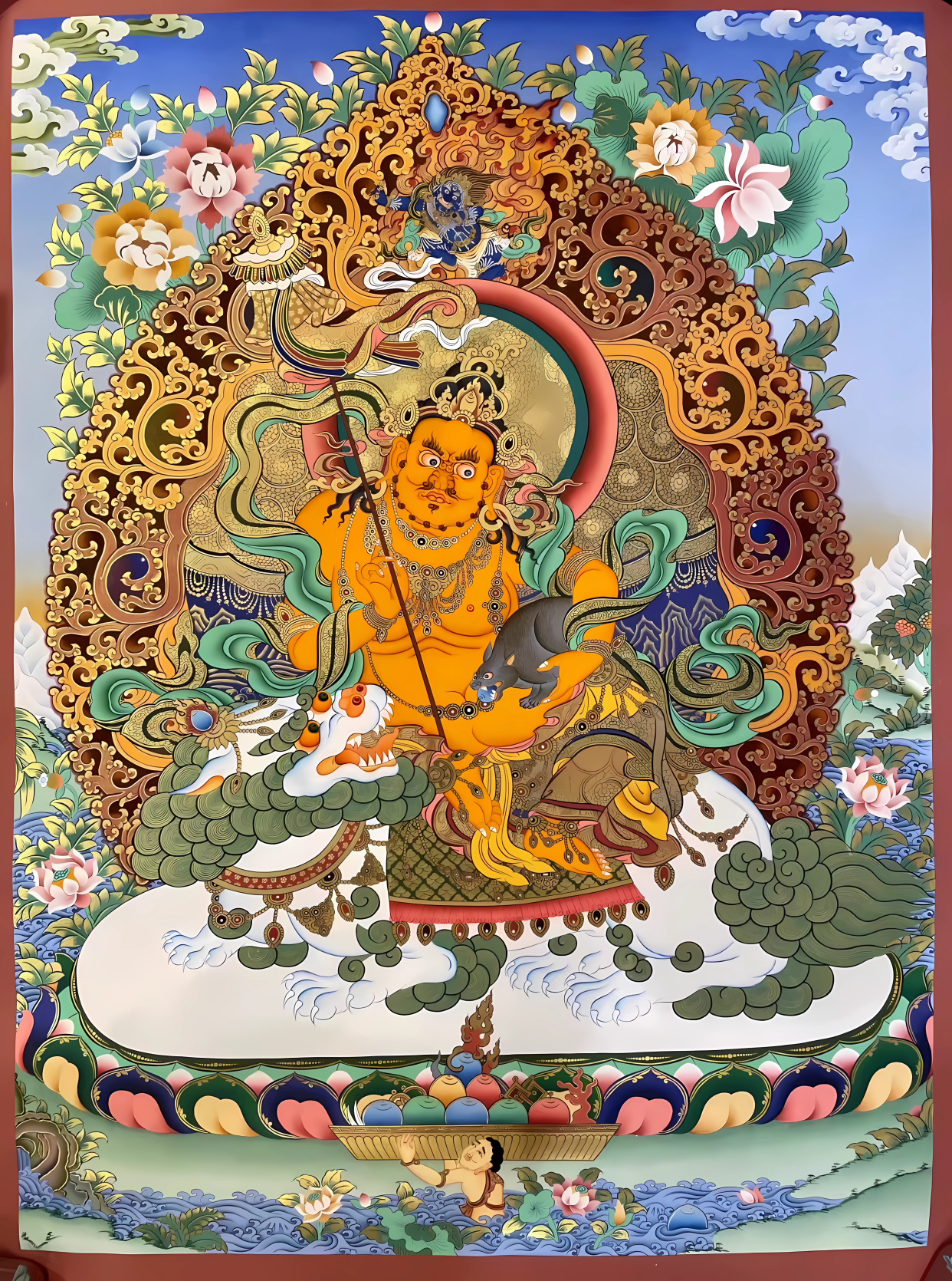 热贡"黄财神唐卡第一人"李秀,"热贡财神爷"