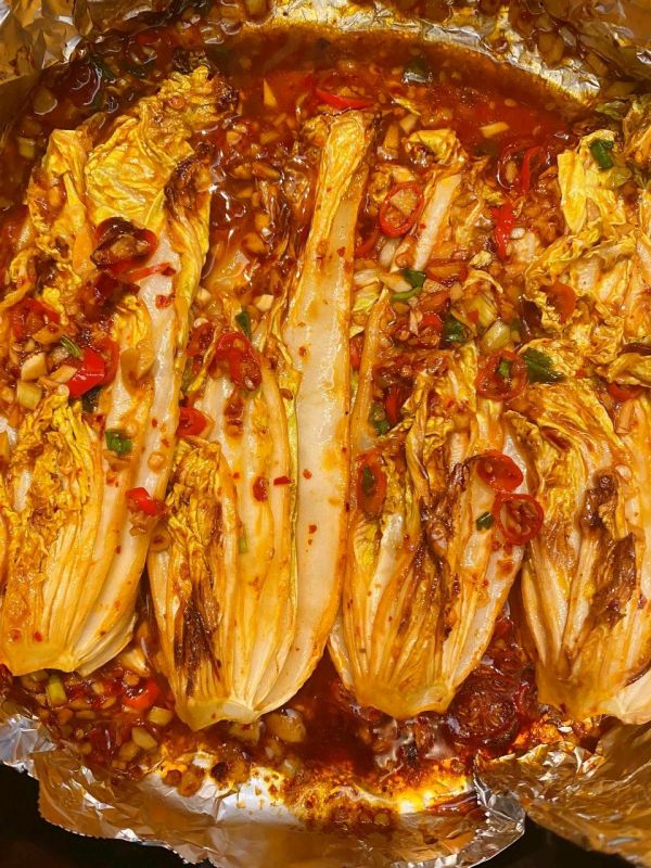 这道烤娃娃菜(极简)发到朋友圈,留言全说被馋哭