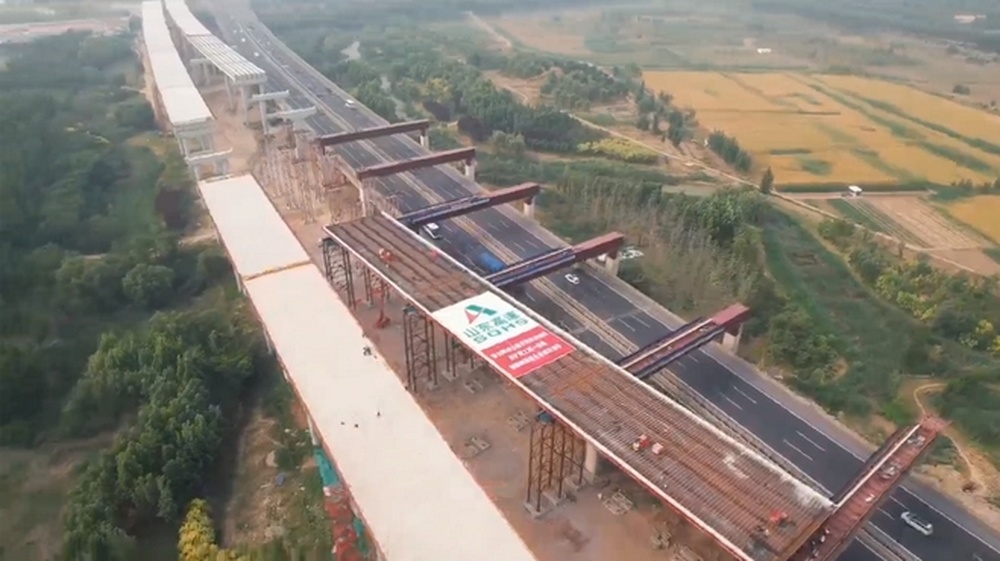 全国首条"6改12"高速公路,京台高速齐济段黄河特大桥进入架梁关键期