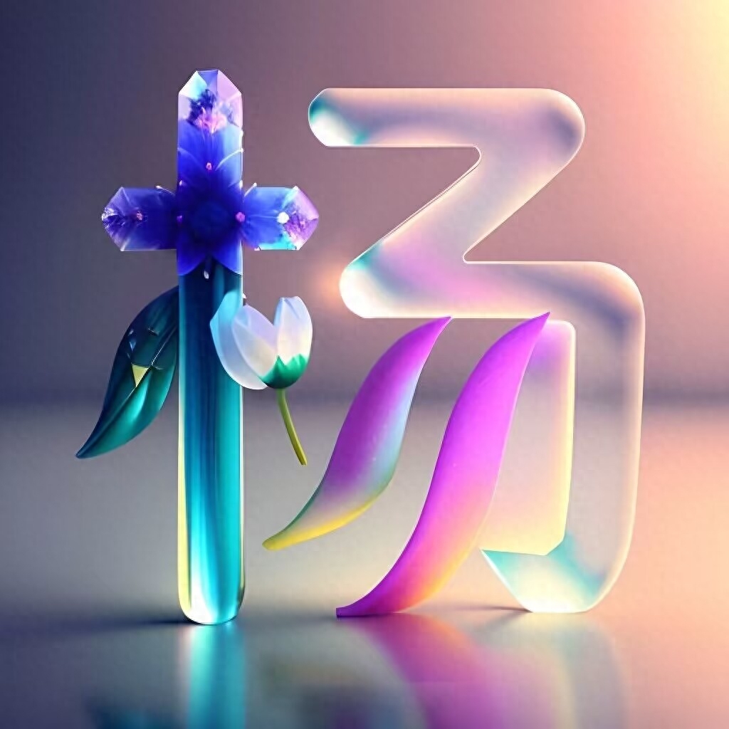 炫彩水晶版姓氏头像,每一个头像都冰清至洁,灵气逼人