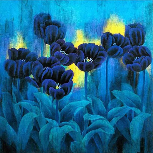 好美的重彩花鸟画!