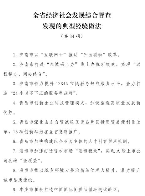 山东省政府通报,枣庄2项典型经验被表扬