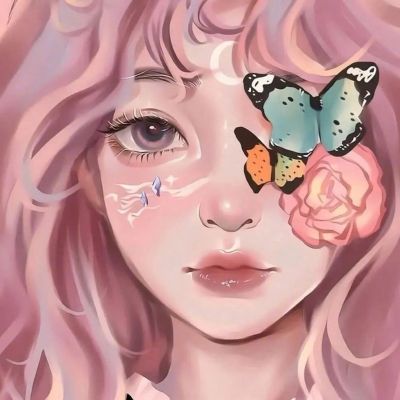 情侣头像|全新手绘高冷精致女生动漫卡通qq头像 很好看的又很精致的