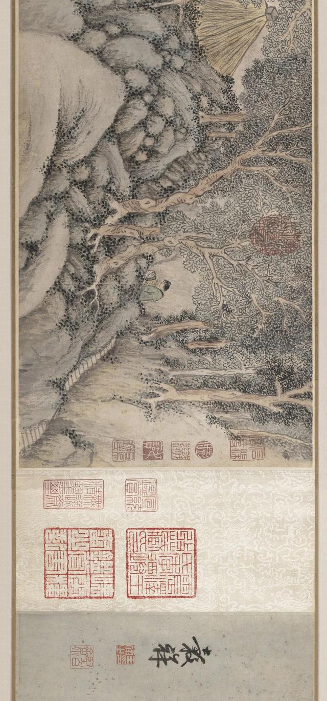 兰亭修序图长卷王羲之兰亭序书法国画工笔画人物山水