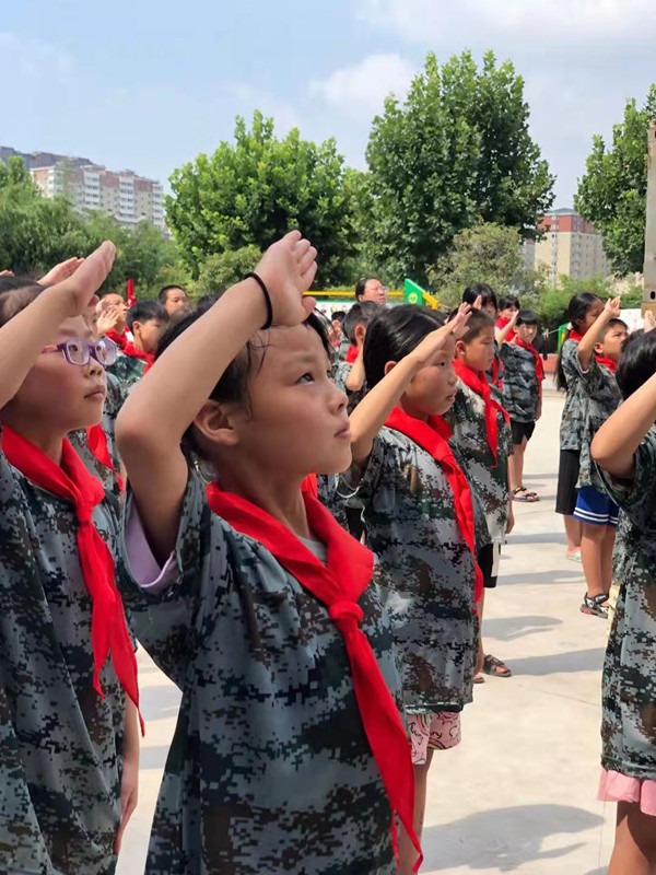 小学生敬礼姿势 标准图片