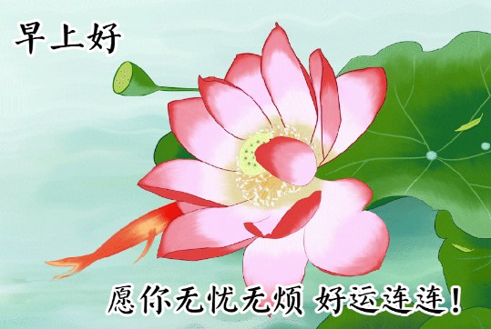 早晨好很美麗的早上好祝福圖片句子,願你好運連連