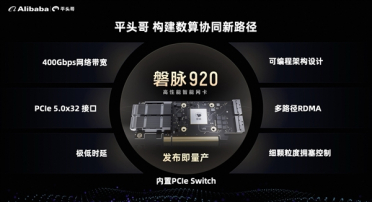 国内首个！平头哥发布首款智能网卡磐脉920：最大支持400Gbps带宽业界领先