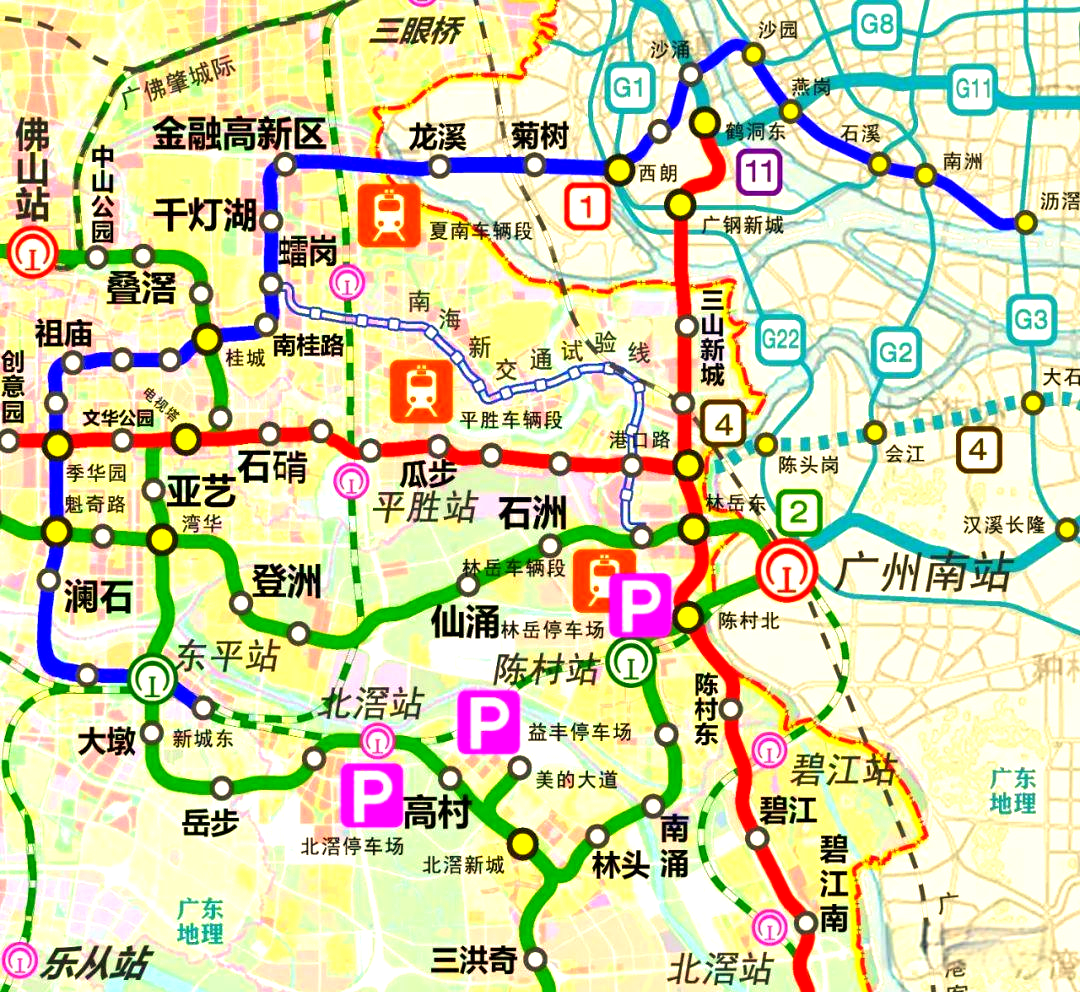还将引入佛江城际,佛山6号线,佛山14号线,广州28号线以及广佛线三期