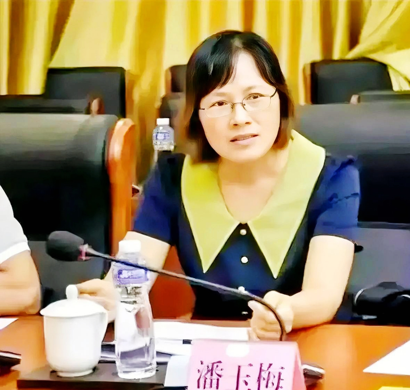 南京贪官潘玉梅用26斤现金铺床,与180名小鲜群众交流.曾任南京市栖霞