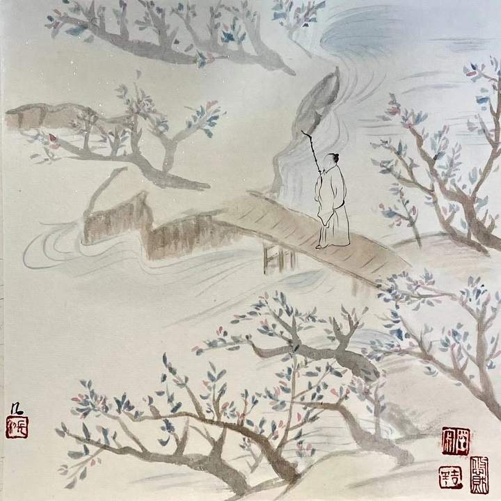 诗情画语|郭凡画作《行香子》