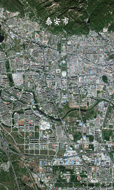五岳安天下 一城揽山河！卫星眼中的中国圣地：山东泰安