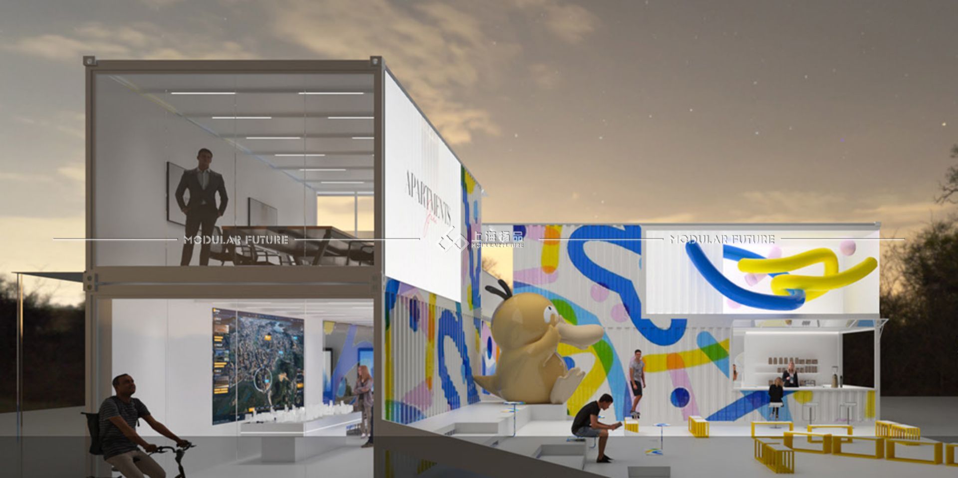 动态展示,集装箱售楼处的可移动性引领房地产行业新风潮