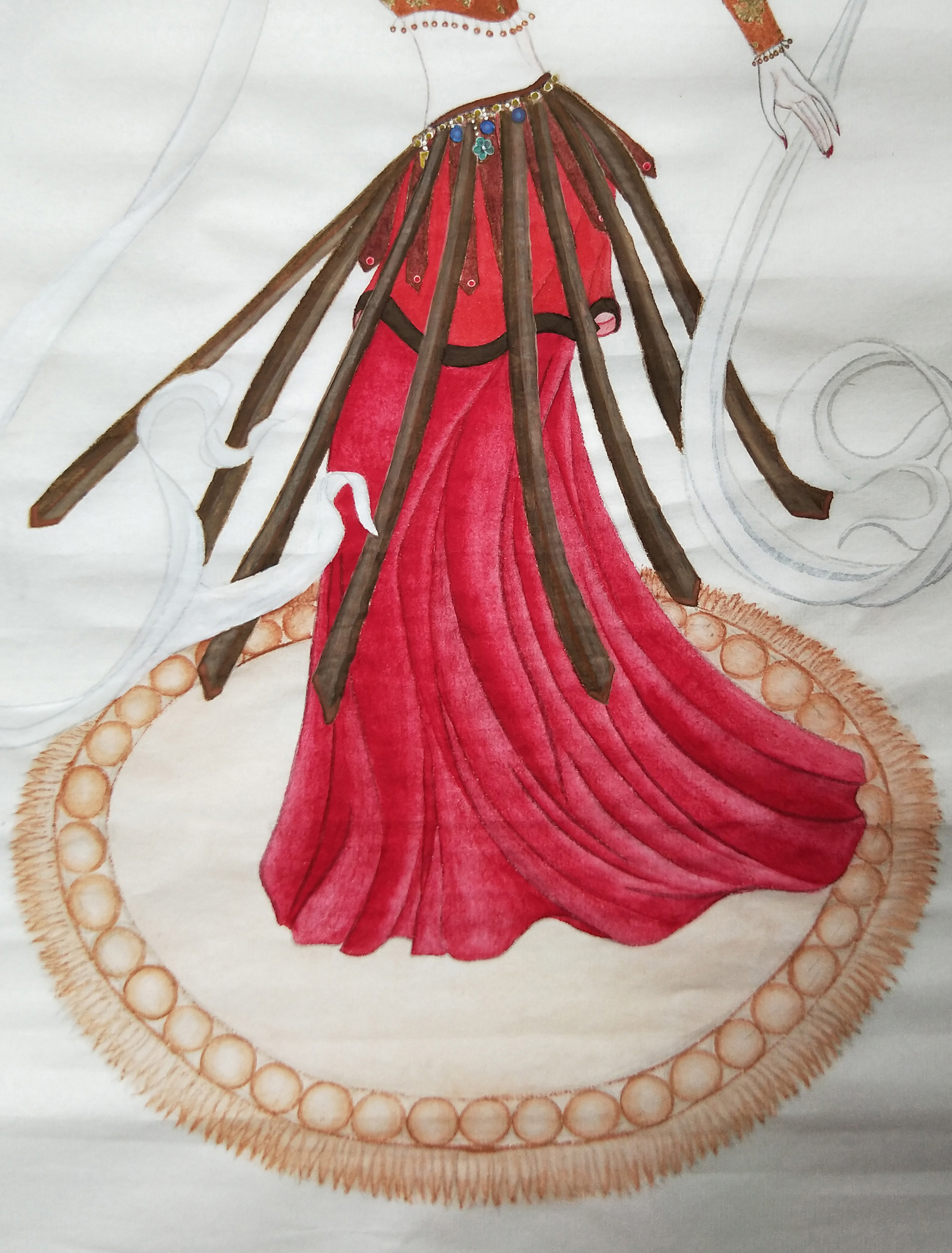 《大唐舞蹈想象图·胡旋舞》黄丽燕丨国画