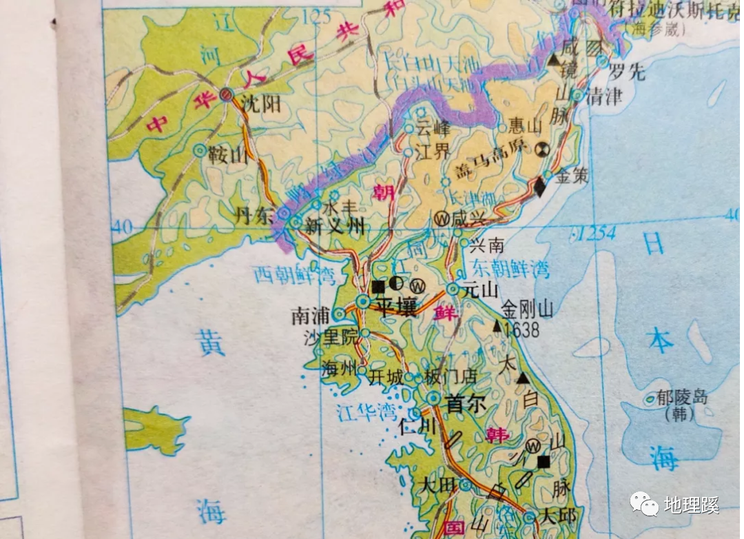 北朝鲜地形图图片