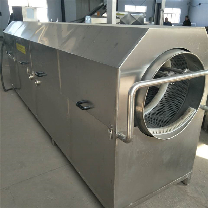 周转筐清洗机-滚筒高压喷淋清洗机中药材马钱子何首乌滚筒去泥机