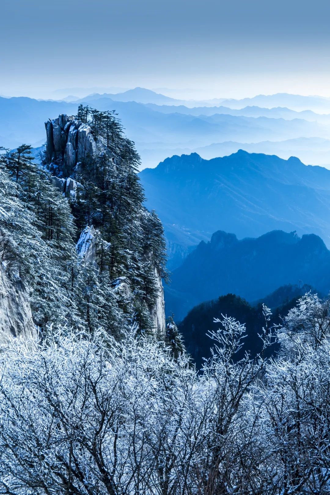 尧山雪景图片