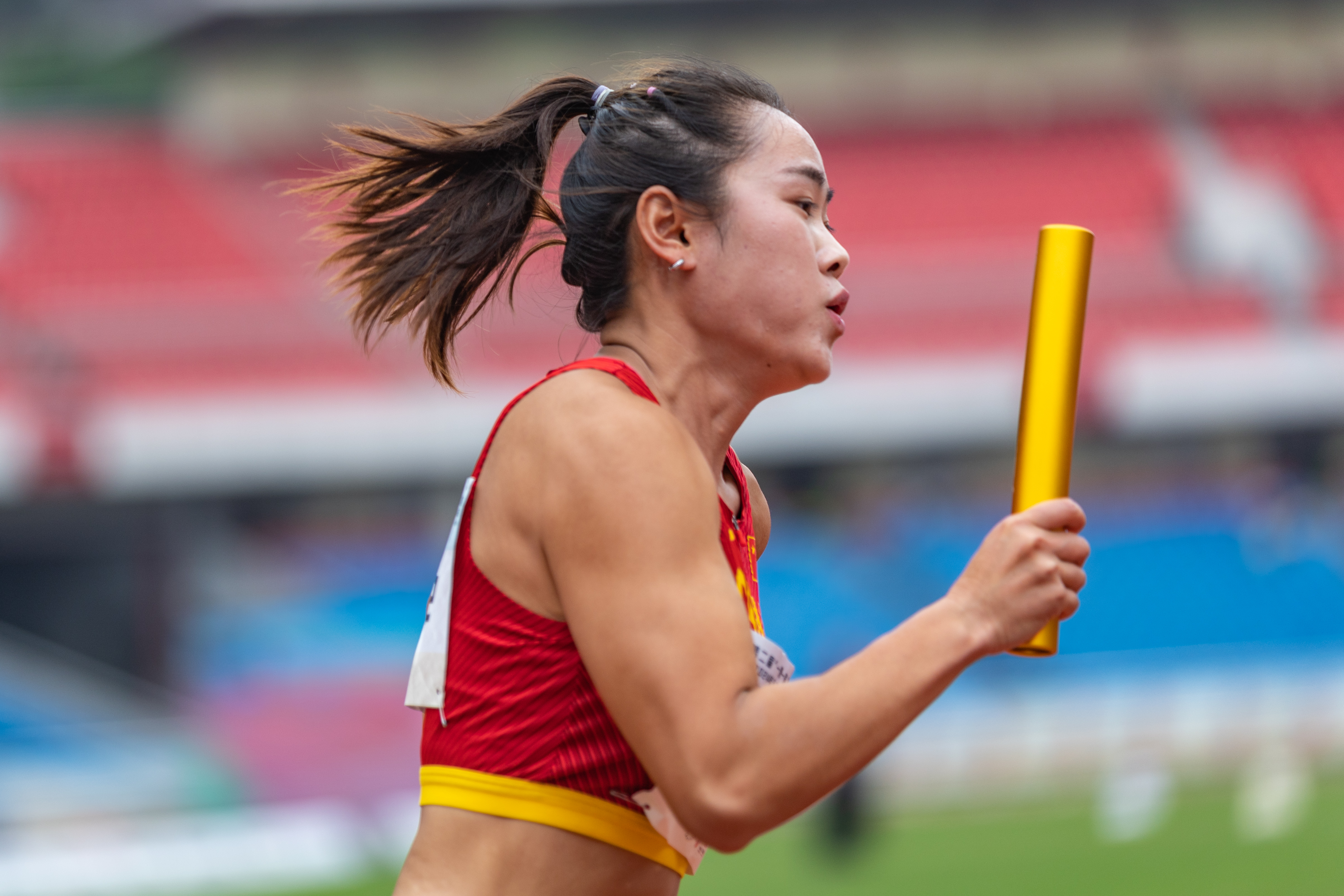 (体育)田径——全国田径大奖赛第五站:国家队夺得女子4x100米接力赛