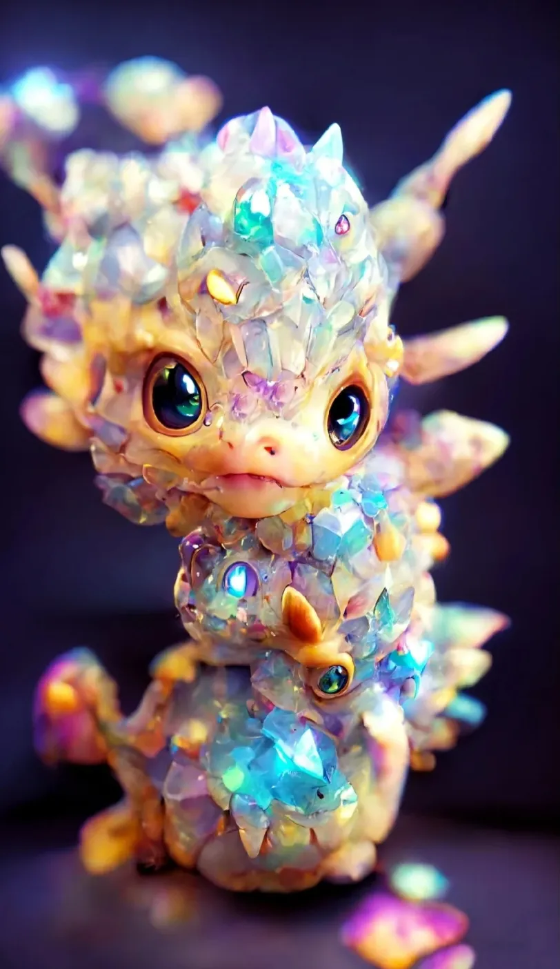 七彩水晶龙宝宝壁纸