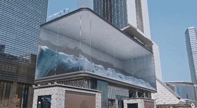 火爆全网韩国sm娱乐公司的三面巨屏