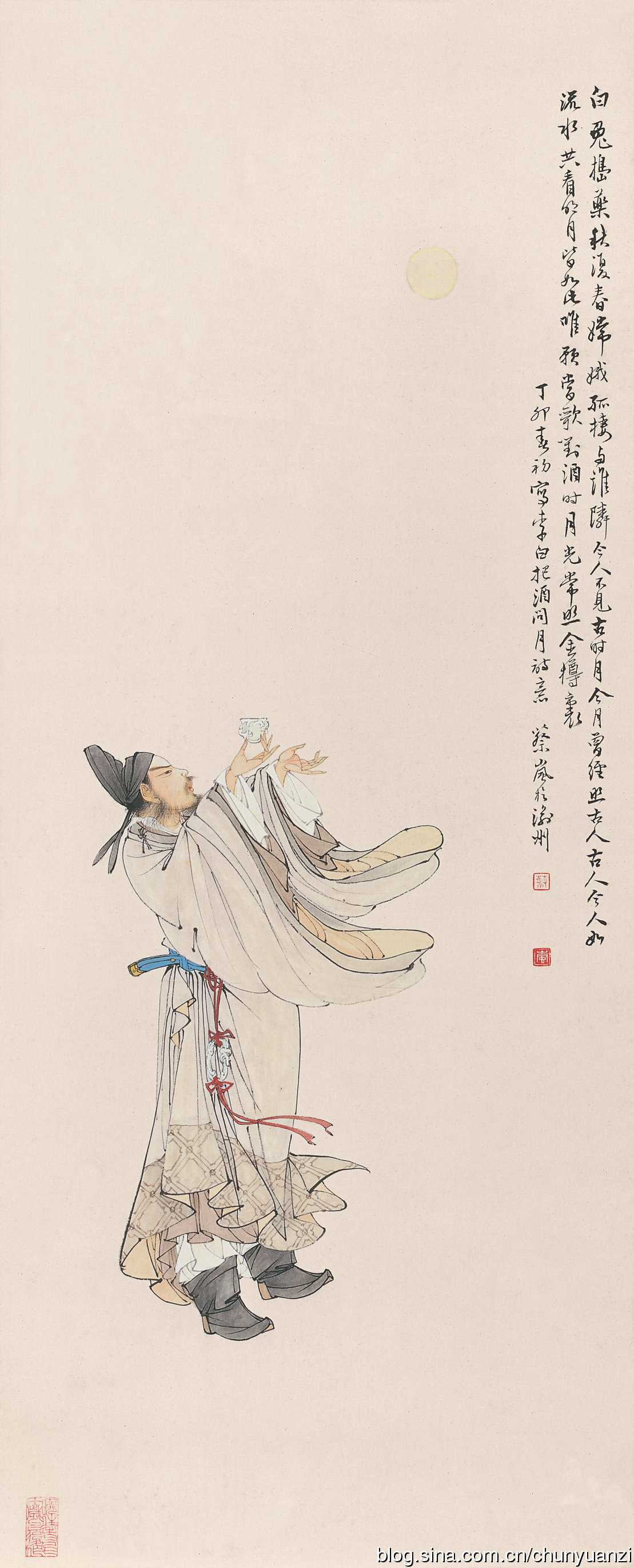 蔡岚先生的工笔人物画,展现东方文化的深厚底蕴