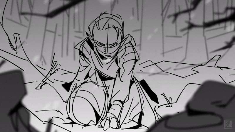 超强画功作品!来自故事板大神一级棒的动画镜头线稿!