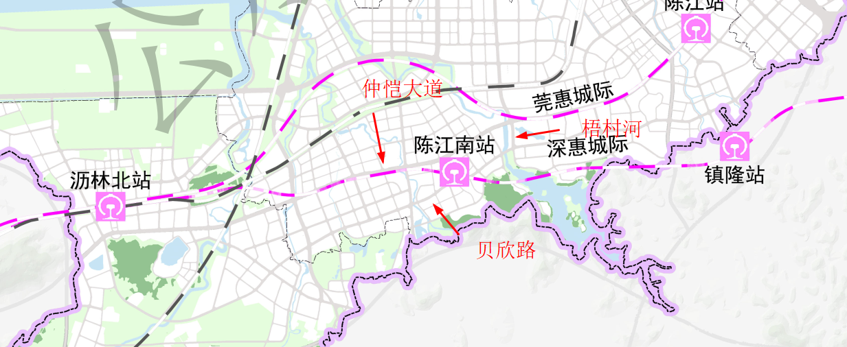 深惠城际仲恺西站位置分析