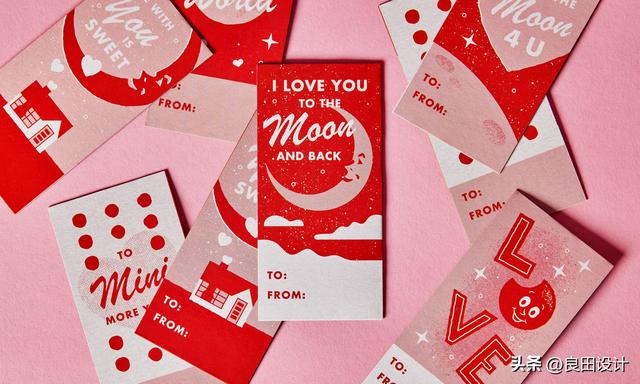 moonpie 巧克力派包装设计化身情人节卡片