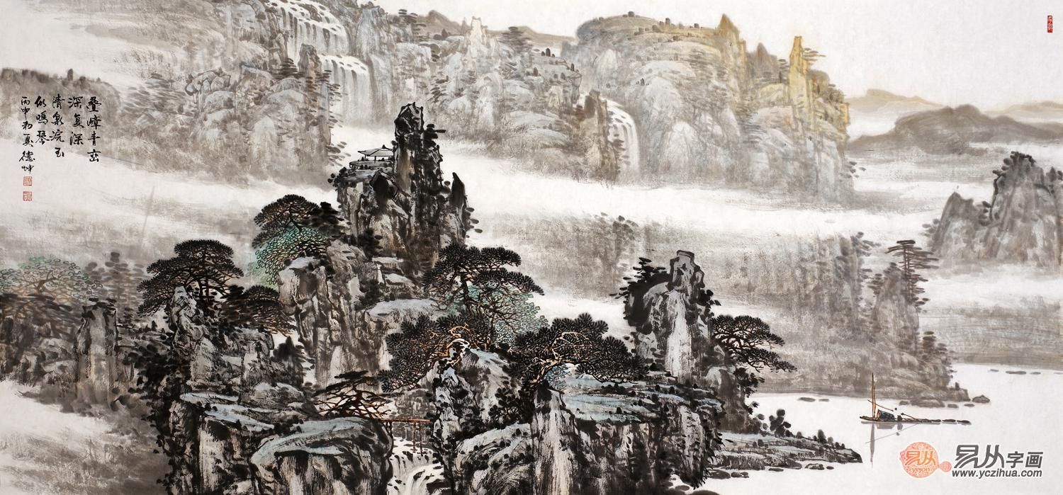 林德坤山水画盘点 清雅韵味十足 当代艺术典范