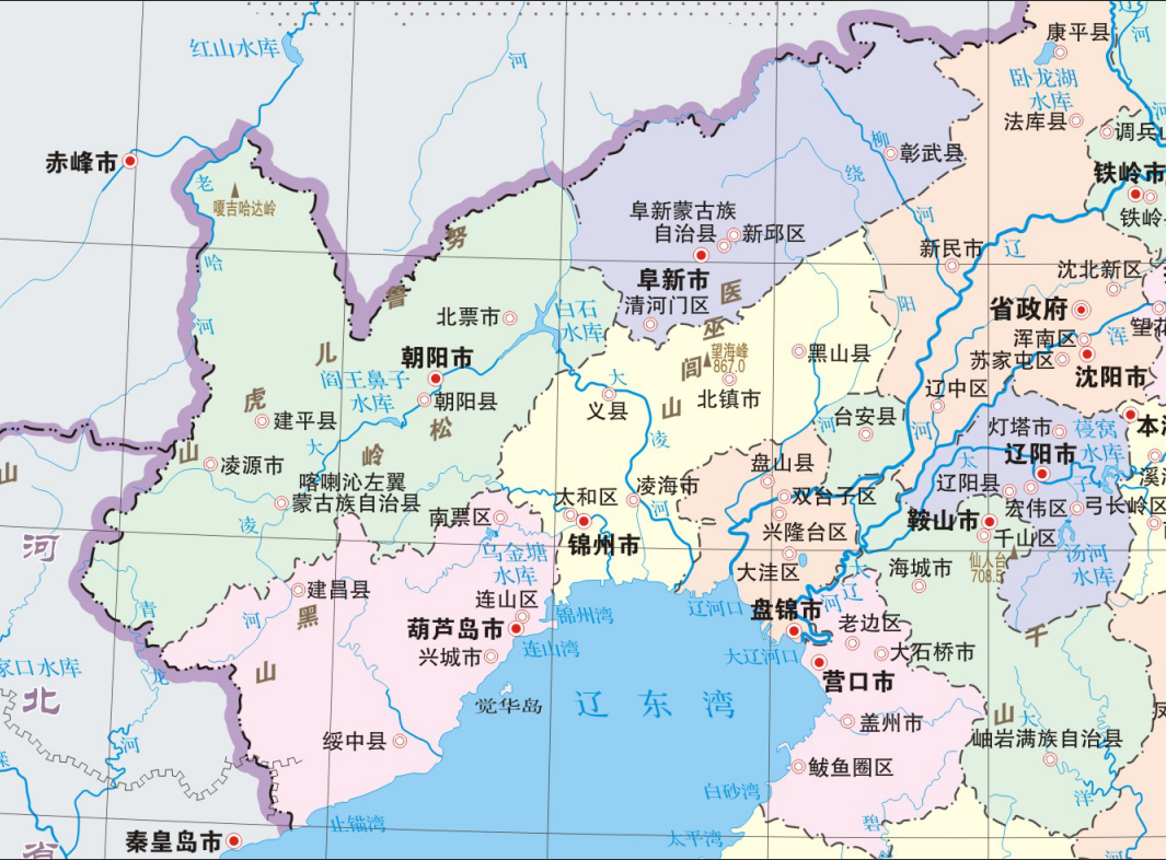 霍林河流域地图图片