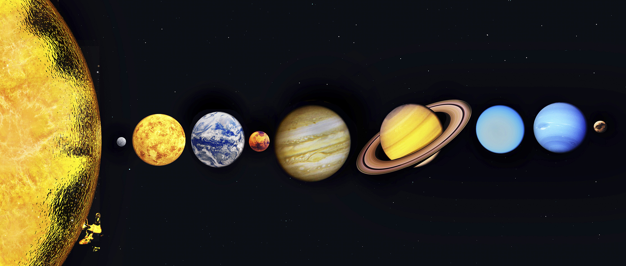 八大行星照片 全景图图片
