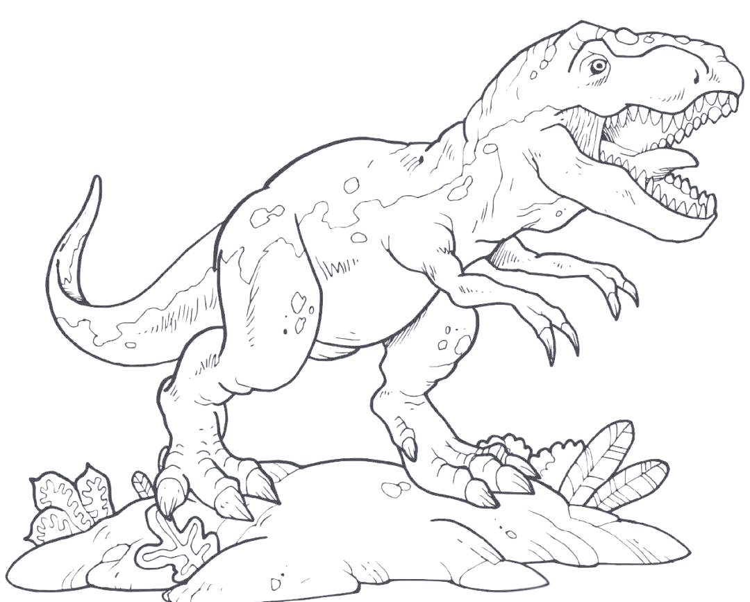 恐龙线稿艺术探秘:勾勒出一个生动多样的恐龙世界