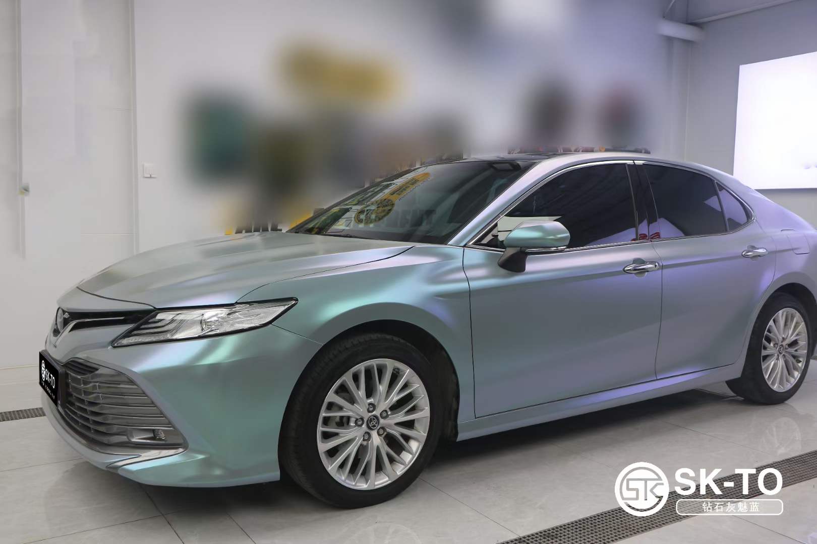 sk-to改色膜钻石灰魅蓝(凯美瑞案例)