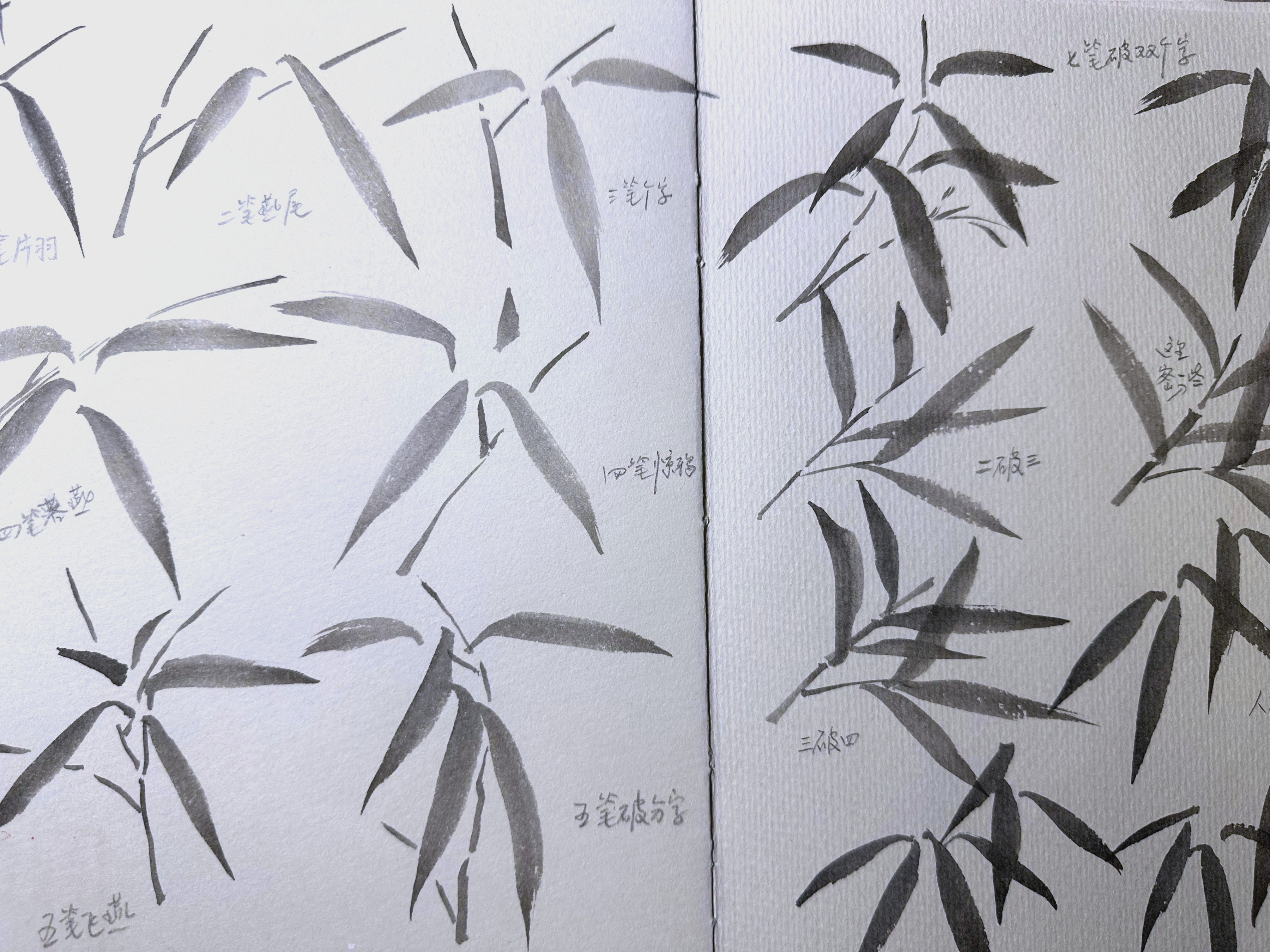 从简约到繁复:中国画竹叶的技法探索与突破