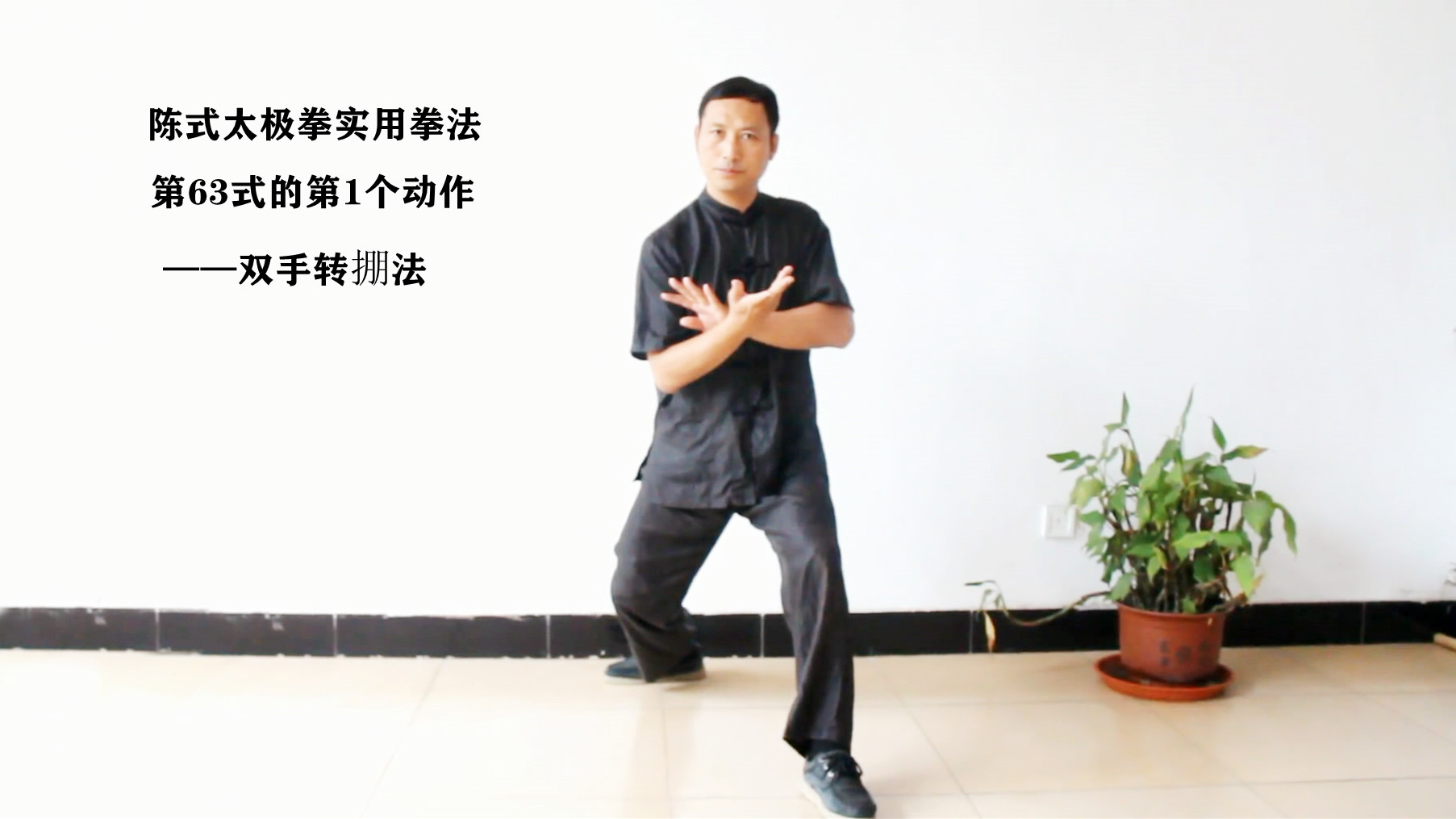 陈式太极拳实用拳法第63式的第1个动作——双手转掤法