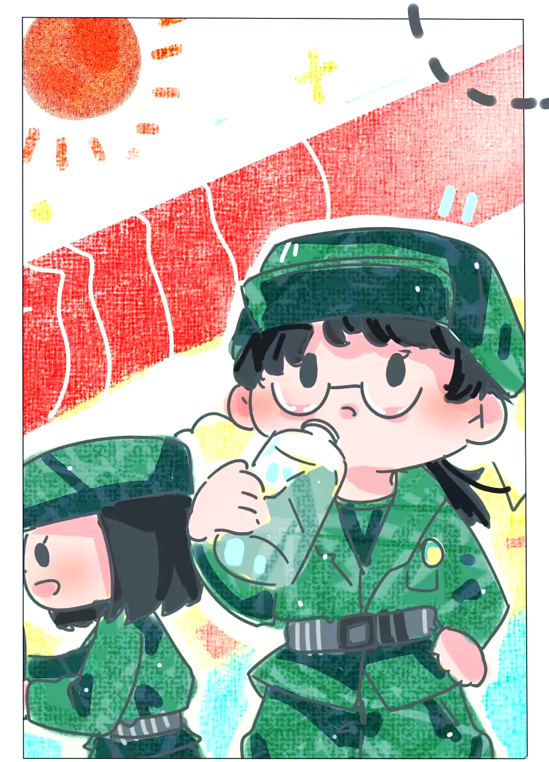 军训风采多描绘,展现学子青春活力