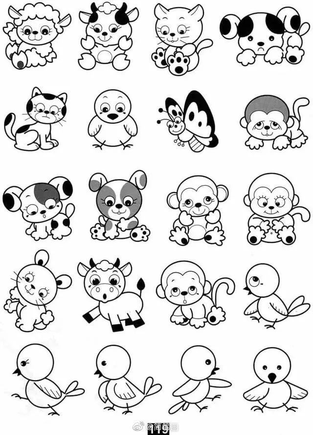 100张简笔画素材,够你画半年了!